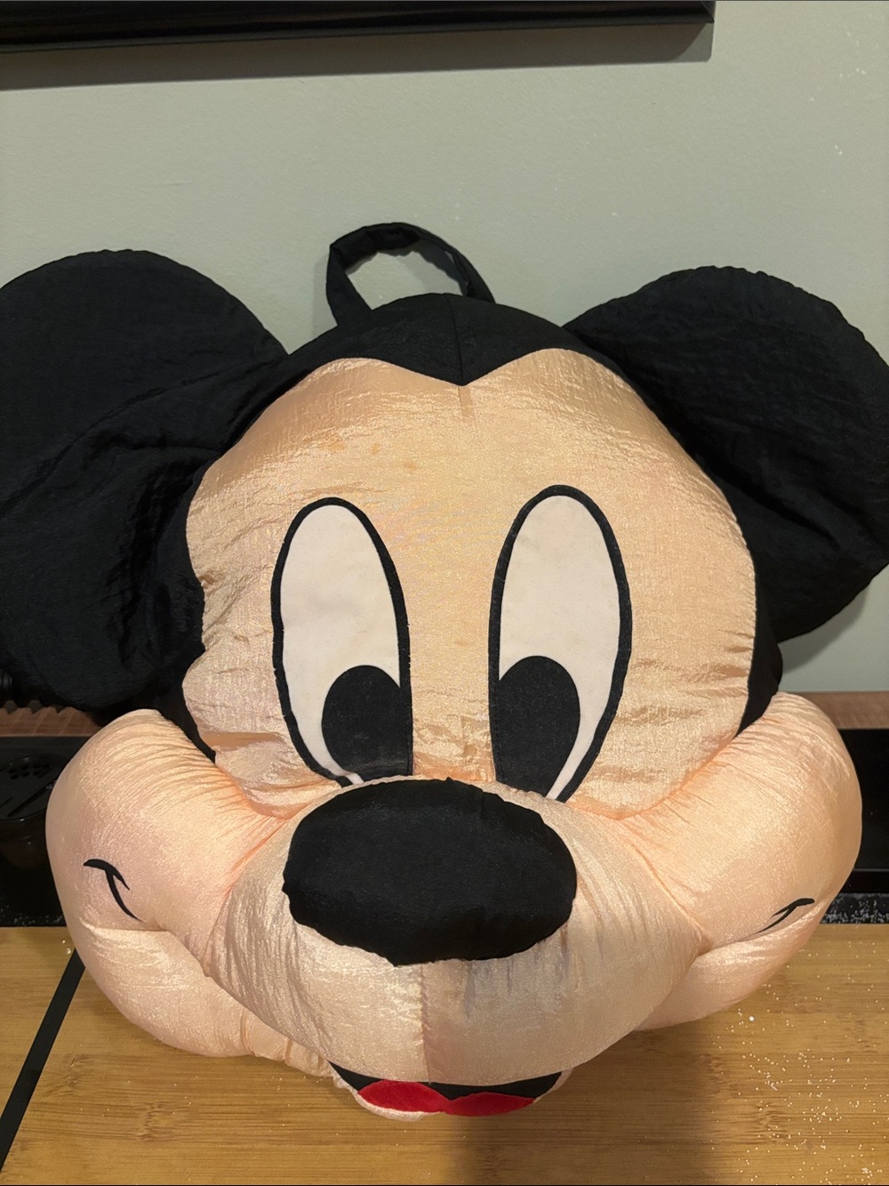 Mickey Mouse Plush Character Floor Pillow - Black & Cream